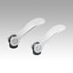 Cam levers, stainless steel with internal thread, plastic thrust washer