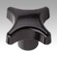 Grey cast iron palm grips, plastic coated conForms to DIN 6335, Form C