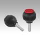 Spherical knobs with external thread