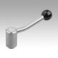 Tension levers stainless steel with internal thread, 20°