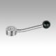 Tension levers flat internal thread, stainless steel, 15°