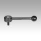 Tension levers, flat, external thread, 0°