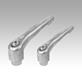 Clamping levers with internal thread, steel parts stainless steel, bright