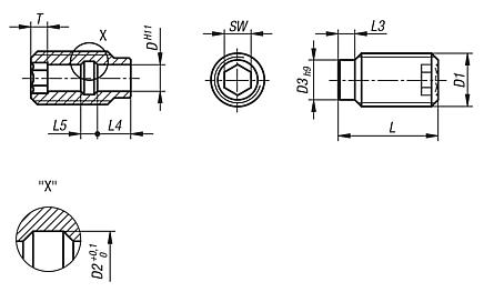 Bushing for ball lock pins