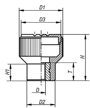 Knurled Knobs with internal thread