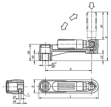 Crank handles with safety grip