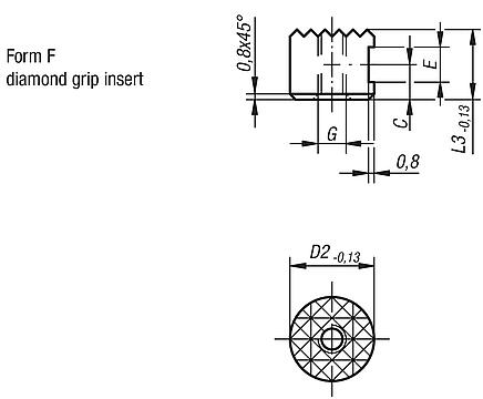 Round grippers, form F