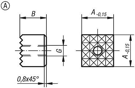 Gripper pads, square, Form A