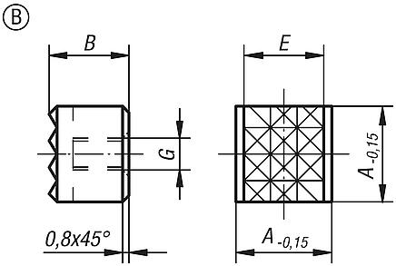 Gripper pads, square, Form B