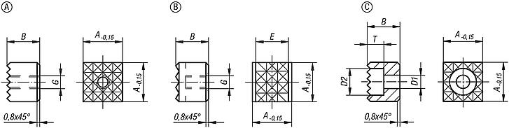 Gripper pads square 