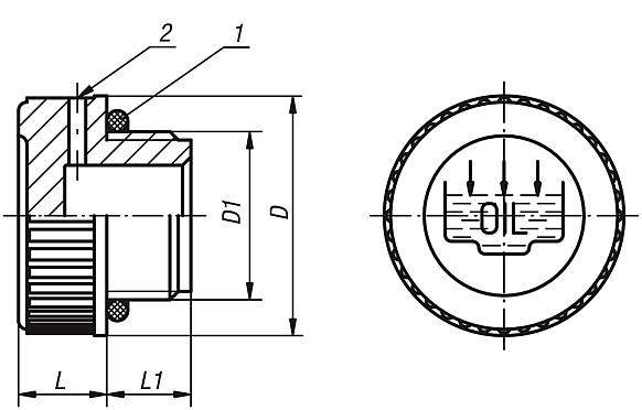 Plugs fillknurled cap