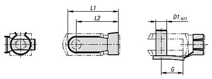 Snap-in pins, steel for clevis 
DIN 71752